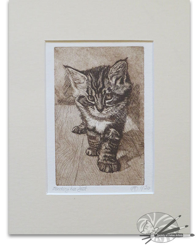 Finding His Feet - Original Print