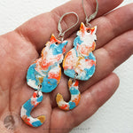 Load image into Gallery viewer, Reversible Longhaired Cat Earrings
