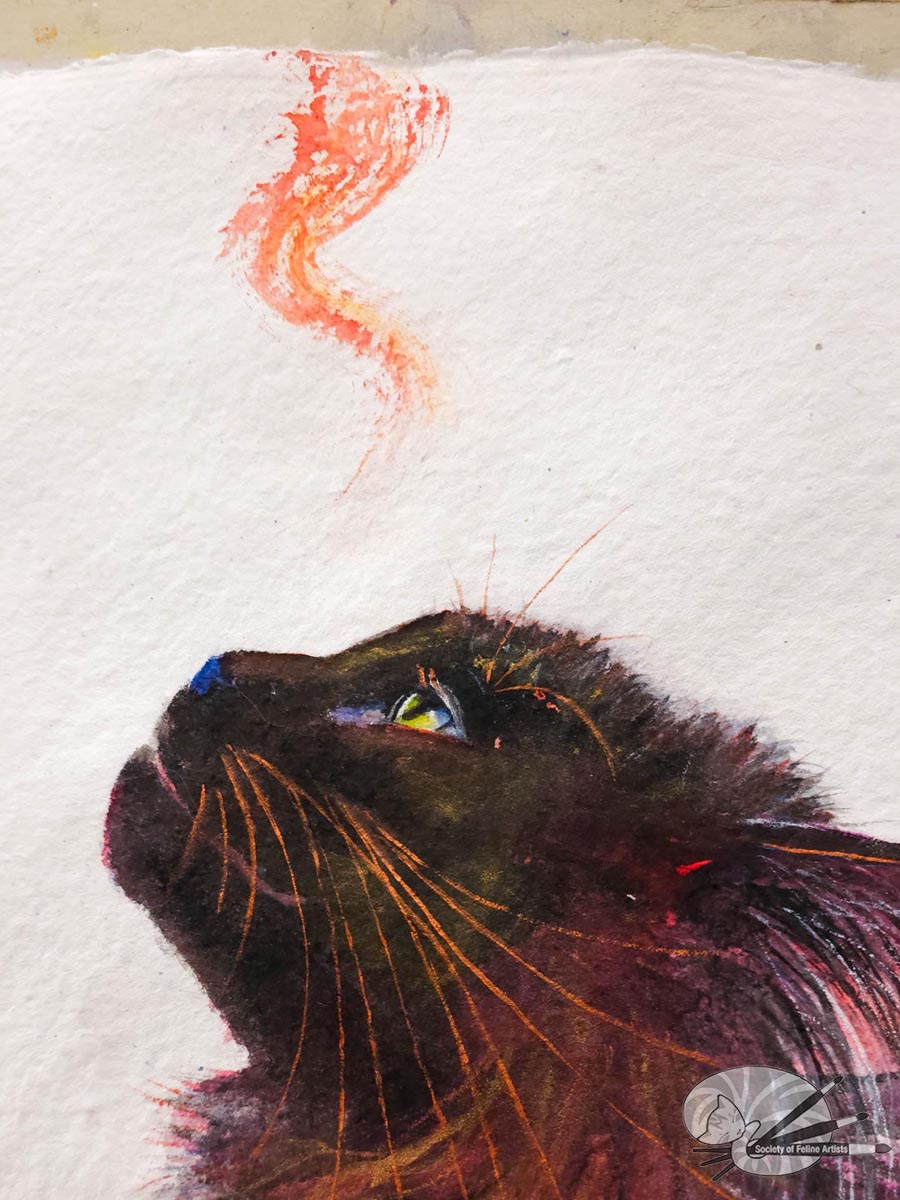 Flash - Black Cat Watercolour