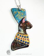 Load image into Gallery viewer, Egyptian Cat Pharaoh Necklace
