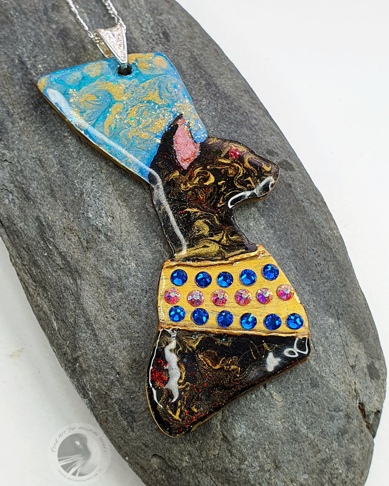 Egyptian Cat Pharaoh Necklace