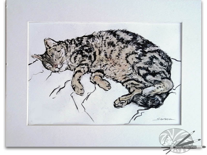 Cat on Settee