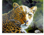 Load image into Gallery viewer, Close-up painting of a leopard with a detailed background
