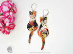 Load image into Gallery viewer, Reversible Swing Tail Cat Earrings

