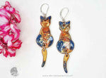 Load image into Gallery viewer, Reversible Swing Tail Cat Earrings
