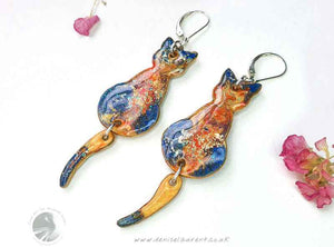 Reversible Swing Tail Cat Earrings