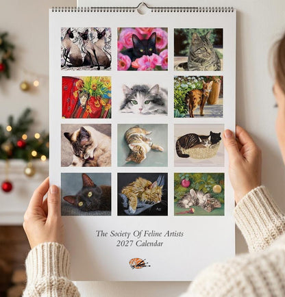 2027 Society Of Feline Artists A3 Wall Calendar