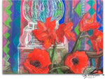 Load image into Gallery viewer, Black Cat and Poppies Still Life
