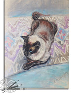 Load image into Gallery viewer, Bob The Cat Relaxing On A Coloured Mat
