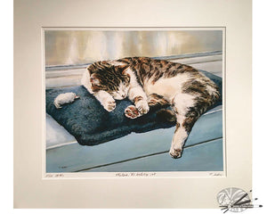 Chelsea The Bookshop Cat - Limited Edition Print
