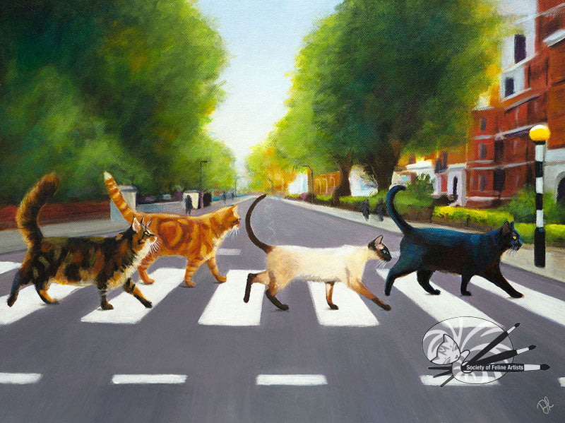 Abbey Road Cats - Limited Edition Print